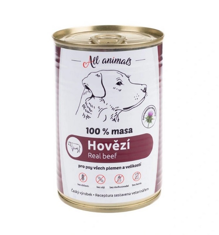 All Animals DOG hovdzie mlet konzerva 400g