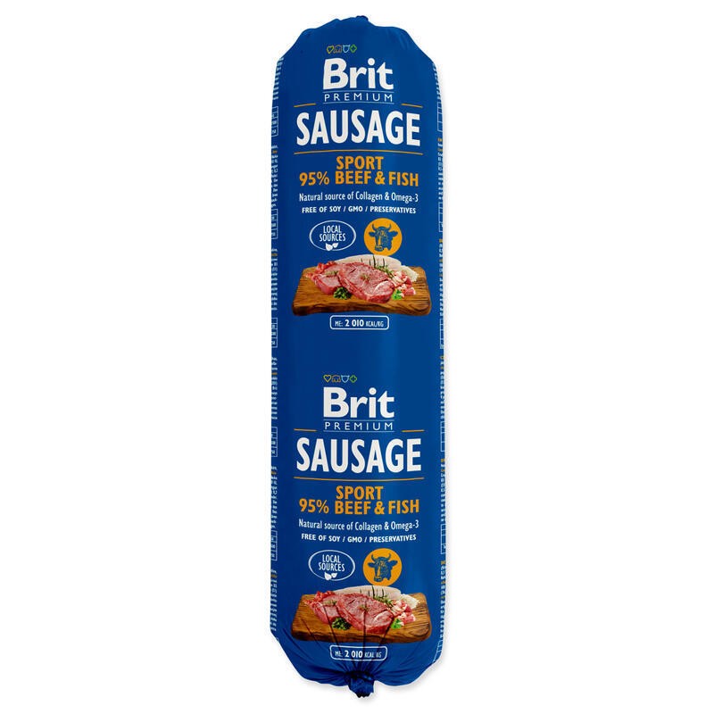 Brit premium sausage with fish and beef sport formula 800g