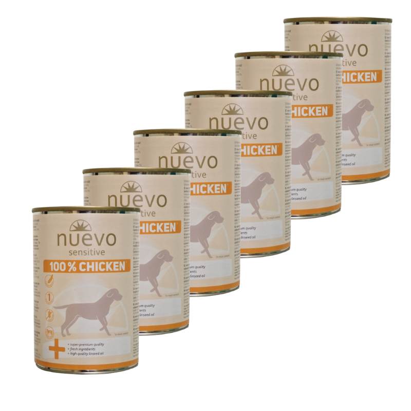 NUEVO dog Sensitive 100% Chicken multipack 6 x400g