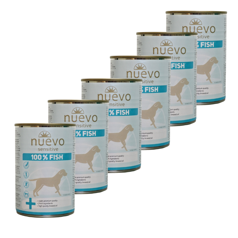 NUEVO dog Sensitive 100% Fish multipack 6x375 g