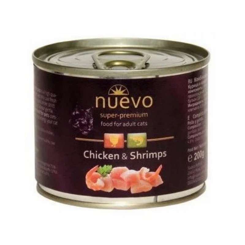 Nuevo Cat konzerva Chicken & Shrimps 200g