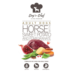 DOG'S CHEF Horse with Sweet Potato & Pomegranate ADULT 6kg