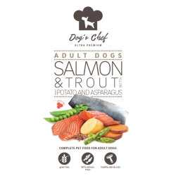 Dogs Chef Salmon & Trout with Sweet potato and Asparagus ADULT 12 kg