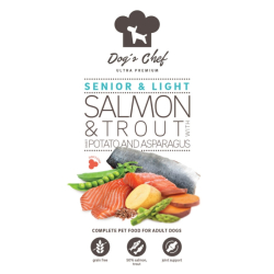 Dogs Chef Salmon & Trout with Sweet potato and Asparagus SENIOR & LIGHT 12 kg