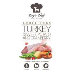 Dogs Chef Turkey with Sweet potato and Cranberry ADULT 15 kg