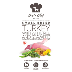 Dogs Chef Turkey with white rice and seaweed SMALL BREED 10kg