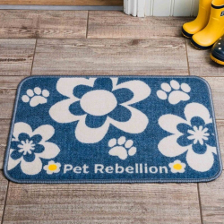 PET REBELLION Koberek pod misku Dinner Mate flowers blue 40x60cm